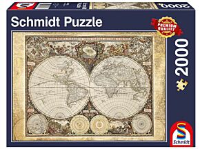 Schmidt puzzle Historische kaart van de wereld (2000 stukken)